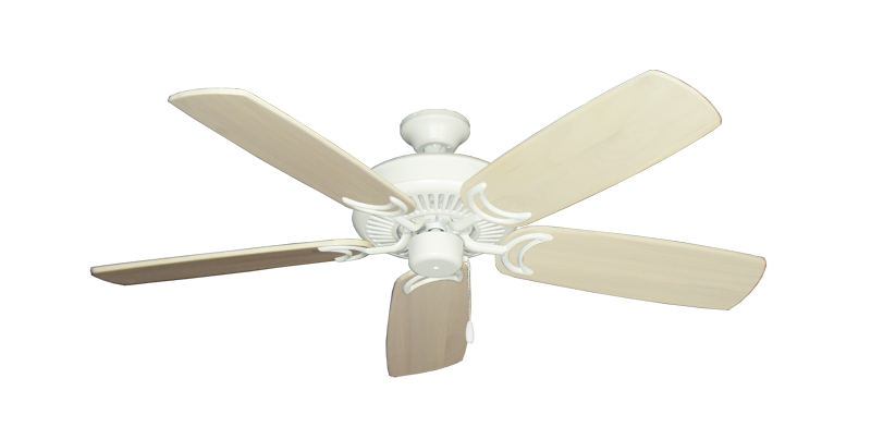 Riviera Matte Pure White with 52" Series 425 Arbor Whitewash Blades