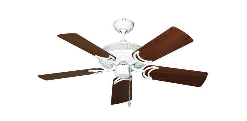 Atlantis Pure White with 44" Walnut Blades