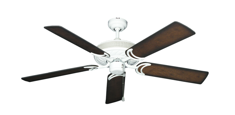 Atlantis Pure White with 52" Distressed Hickory Blades