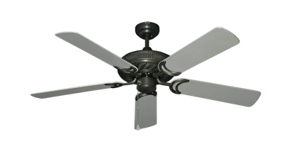Atlantis Oil Rubbed Bronze with 52" Outdoor Brushed Nickel Blades