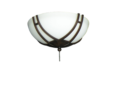 174 Bracketed Oil Rubbed Bronze Glass Bowl Light