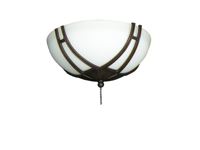 174 Bracketed Oil Rubbed Bronze Glass Bowl Light