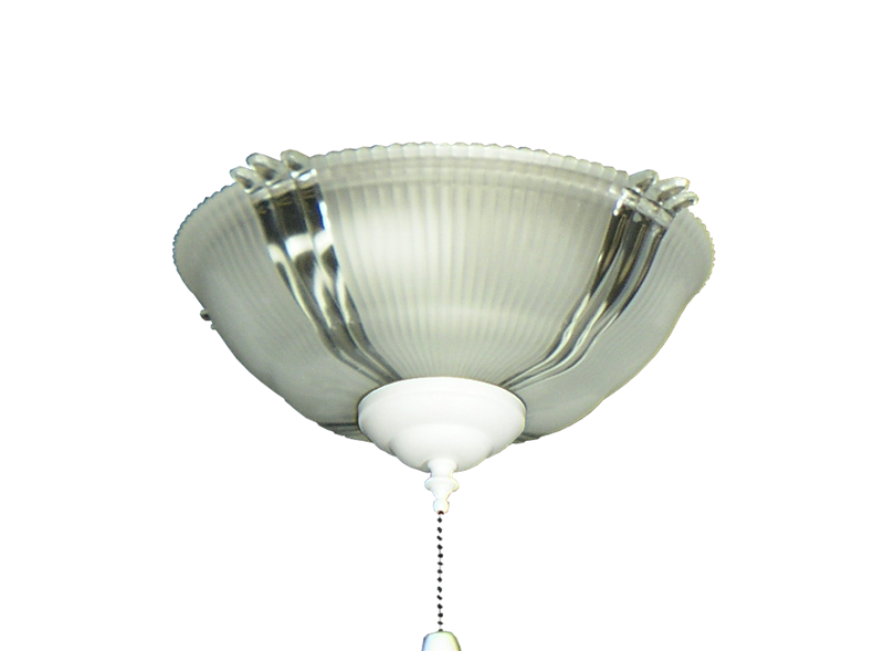 180 Ribbed Glass Bowl Light