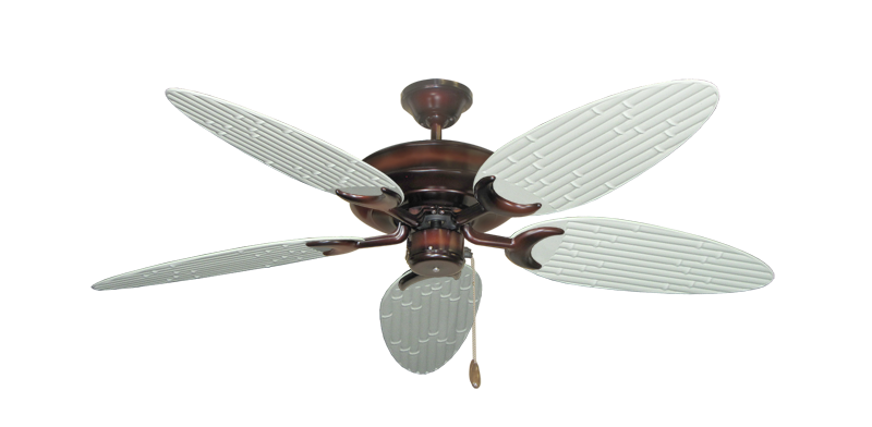 Raindance Ceiling Fan In Wine With 52 Outdoor Bamboo Pure White