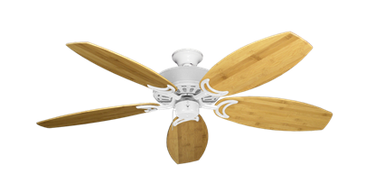 Dixie Belle Pure White with 52" Oar Bamboo Brown Blades