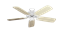 Dixie Belle Pure White with 52" Series 425 Arbor Whitewash Blades