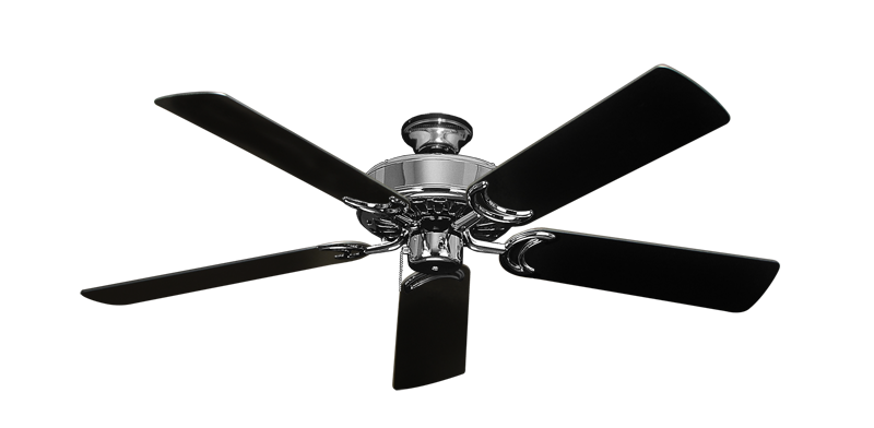 Dixie Belle Ceiling Fan In Chrome With 52 Black Blades Dan S City Fans Parts Accessories - Black And Chrome Ceiling Fan With Lights