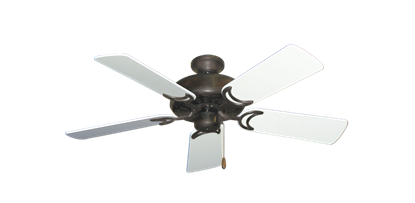 Dixie Belle Oil Rubbed Bronze with 44" Pure White Gloss Blades