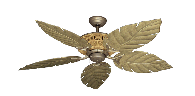 Tiki Antique Bronze with 52" Venetian Walnut Blades