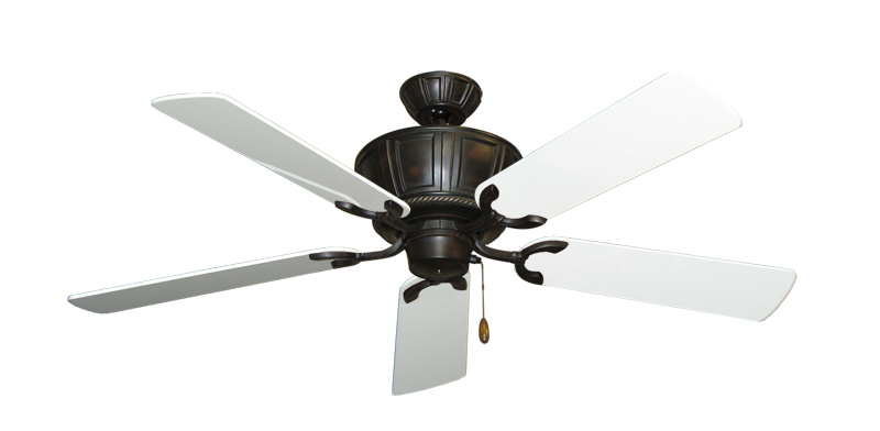 Centurion Oil Rubbed Bronze with 52" Pure White Gloss Blades