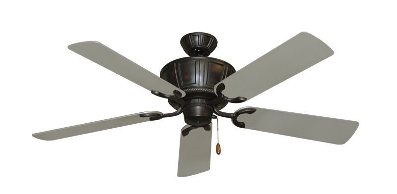 Centurion Oil Rubbed Bronze with 52" Satin Steel (painted) Blades