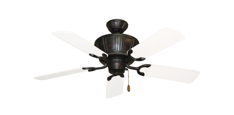 Centurion Oil Rubbed Bronze with 44" Outdoor Pure White Blades