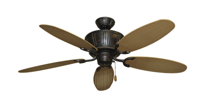 Centurion Oil Rubbed Bronze with 52" Outdoor Wicker Tan Blades