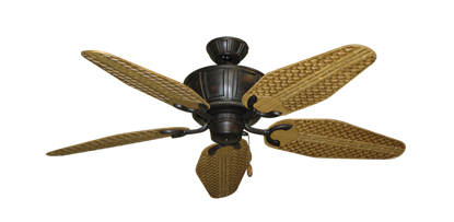 Centurion Oil Rubbed Bronze with 52" Outdoor Weave Walnut Blades