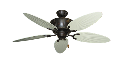 Centurion Oil Rubbed Bronze with 52" Outdoor Palm Antique White Blades