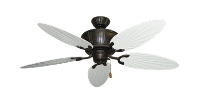 Centurion Oil Rubbed Bronze with 52" Outdoor Palm Pure White Blades