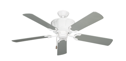 Centurion Pure White with 52" Outdoor Brushed Nickel Blades