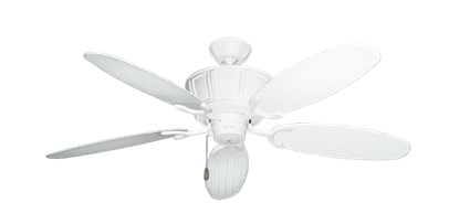 Centurion Pure White with 52" Outdoor Wicker Pure White Blades