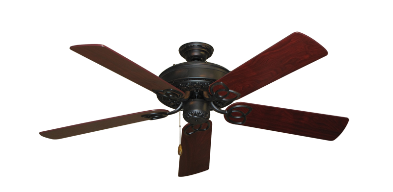 Renaissance Ceiling Fan In Oil Rubbed Bronze With 52 Cherrywood Blades Dan S City Fans Parts Accessories - Cherry Wood Ceiling Fans With Lights