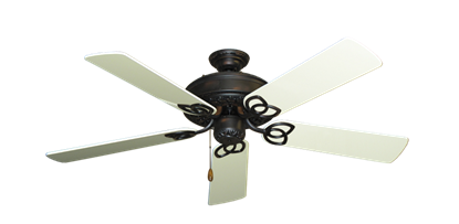 Renaissance Oil Rubbed Bronze with 52" Antique White Gloss Blades