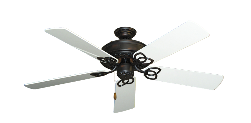 Renaissance Oil Rubbed Bronze with 52" Pure White Gloss Blades