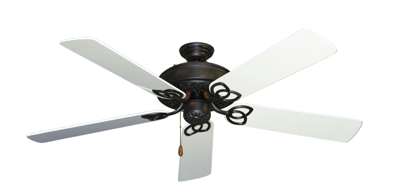 Renaissance Oil Rubbed Bronze with 56" Pure White Gloss Blades