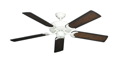 Patio Fan Pure White with 52" Distressed Hickory Blades
