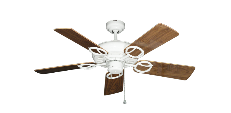 Trinidad Pure White with 44" Walnut Gloss Blades