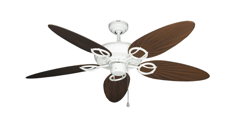 Trinidad Pure White with 52" Outdoor Palm Oil Rubbed Bronze Blades