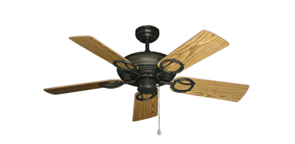Trinidad Oil Rubbed Bronze with 44" Oak Gloss Blades