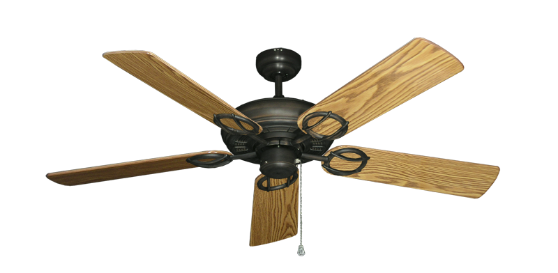 Trinidad Oil Rubbed Bronze with 52" Oak Gloss Blades