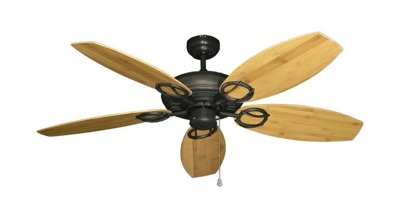 Trinidad Oil Rubbed Bronze with 52" Oar Bamboo Brown Blades