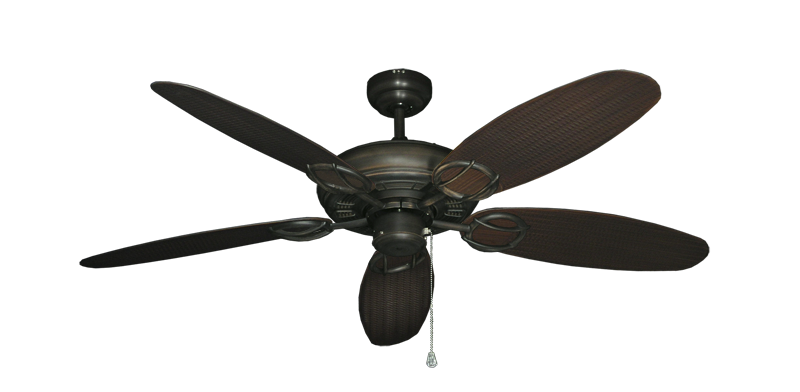 Trinidad Ceiling Fan In Oil Rubbed Bronze With 52 Outdoor Wicker