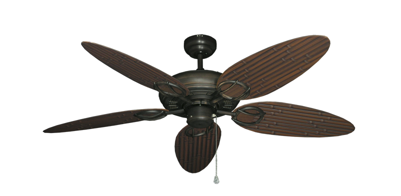 Trinidad Oil Rubbed Bronze with 52" Outdoor Bamboo Oil Rubbed Bronze Blades