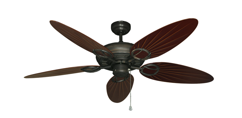 Trinidad Oil Rubbed Bronze with 52" Outdoor Palm Wine Blades