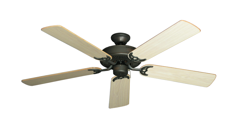 Bermuda Breeze V Oil Rubbed Bronze with 52" Bleached Oak Gloss Blades