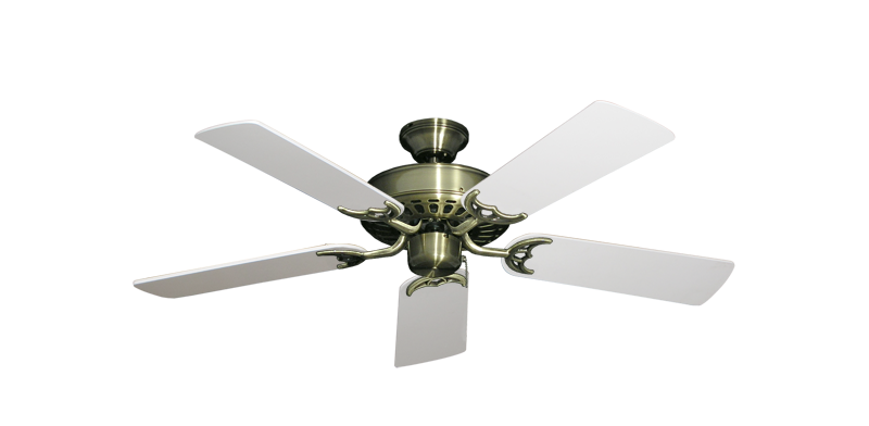 Bimini Breeze V Ceiling Fan In Antique Brass With 44 Pure White