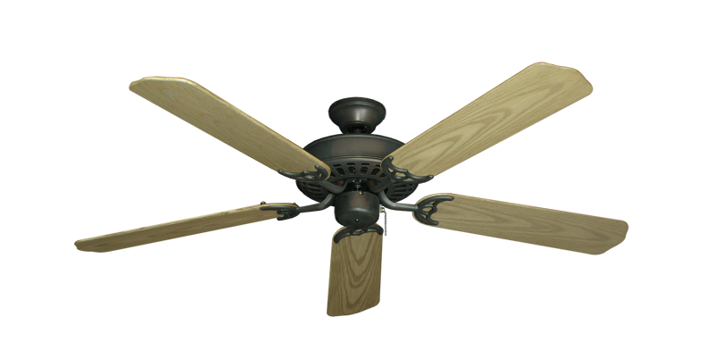 Bimini Breeze V Oil Rubbed Bronze with 52" Outdoor Bleached Oak Blades
