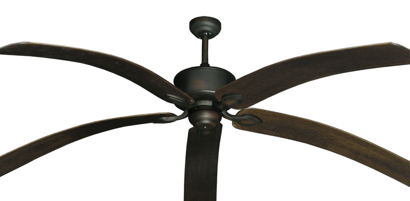 Picture of Hercules Oil Rubbed Bronze with 80" Bahama Bent Walnut Blades