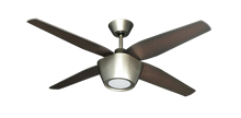 Fresco 52 in. Brushed Nickel Ceiling Fan with LED Light