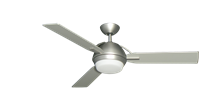 Enterprise 52 in. Satin Steel Ceiling Fan with Light