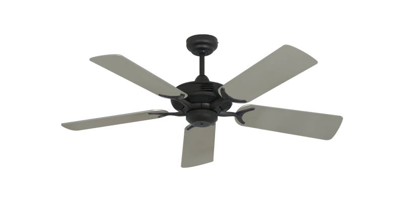 Coastal Air Oil Rubbed Bronze with 44" Satin Steel (painted) Blades