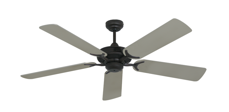 Coastal Air Oil Rubbed Bronze with 52" Satin Steel (painted) Blades
