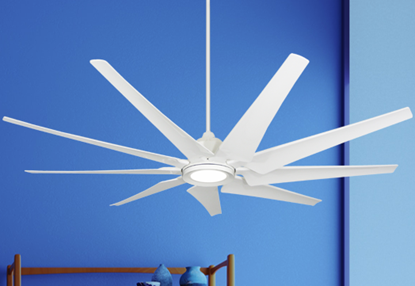 Liberator 72 in. Indoor/Outdoor Pure White Ceiling Fan With 18W LED Array Light