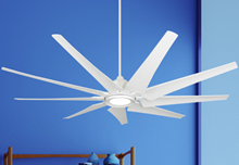 Liberator 72 in. Indoor/Outdoor Pure White Ceiling Fan With 18W LED Array Light