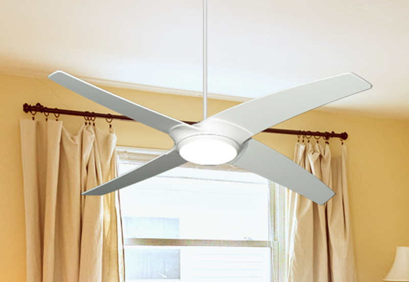Starfire 56 In Pure White Ceiling Fan With Led Light