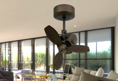 ceiling fan in a livingroom