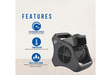 outdoor misting fan with features explained
