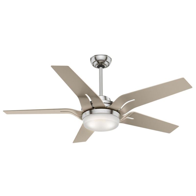 Casablanca  56" Correne LED Brushed Nickel Ceiling Fan with Light and Handheld Remote, Model 59197