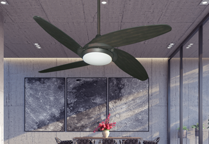 Tuscan 52" Indoor Contemporary Ceiling Fan with Remote and 15 Watt LED Light